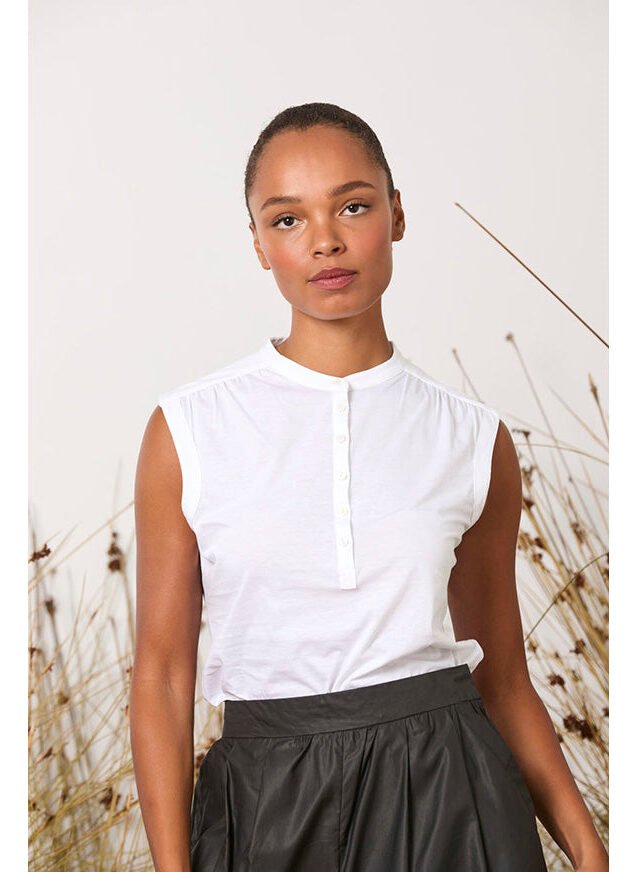 Stingray Sleeveless Top White