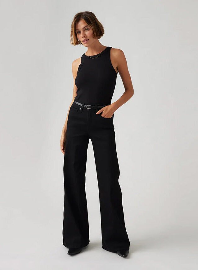 318 Shaping Wide Leg Soft Black