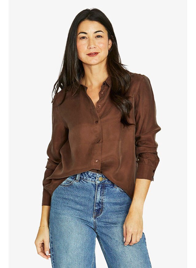 Cupro Shirt Cocoa