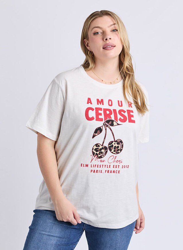 Amore Cerise Tee Marshmellow
