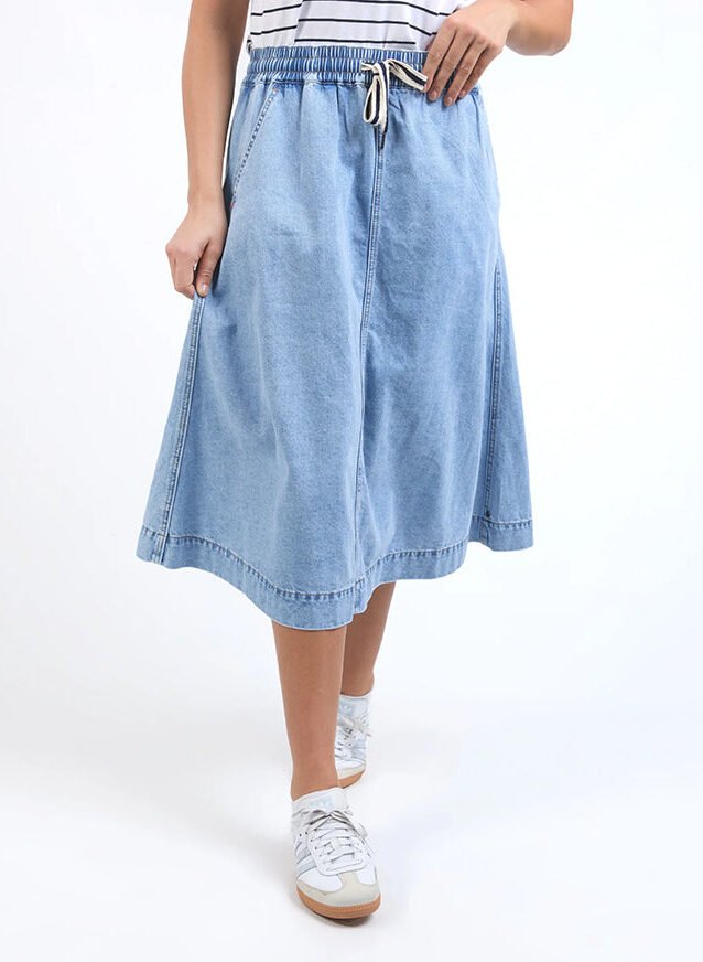 Greta Denim Skirt Light Blue Wash