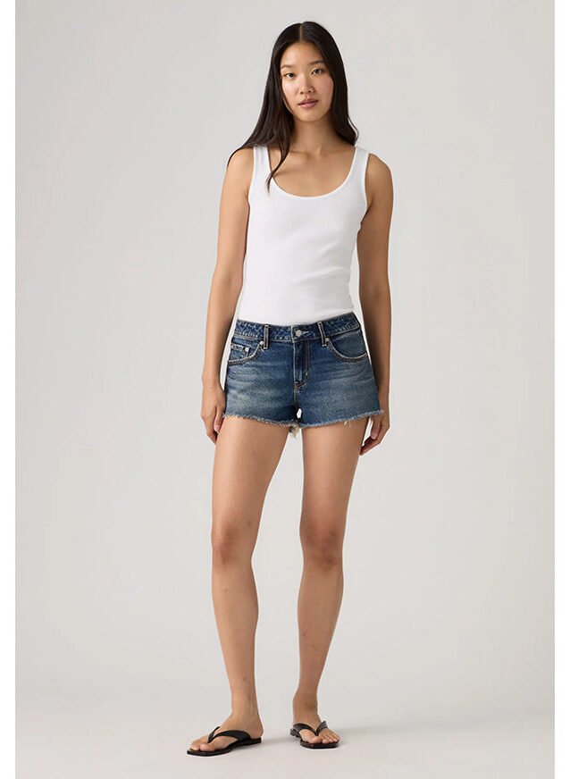 Low Denim Shorts - Free Lunch
