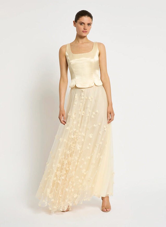 Christabel Skirt Buttermilk - Australian Made