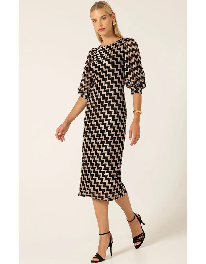 gold and black checkered dress Universal Silk Slip Dress GOLD Check by Chan Luu