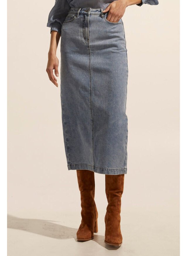 Accord Skirt Washed Denim