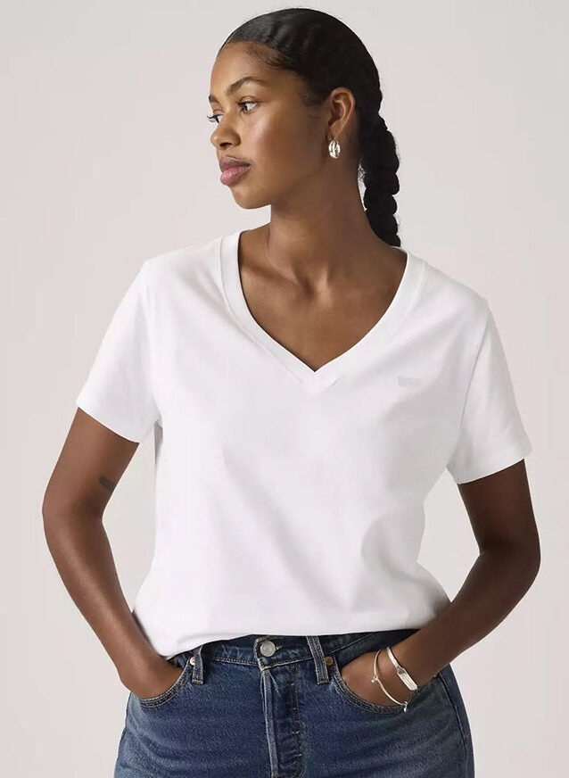 Favourite V-Neck Bright White Tee