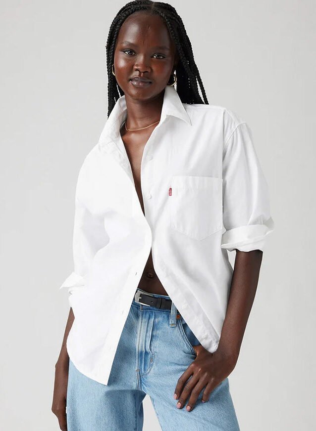 Harlie Boyfriend Shirt Bright White